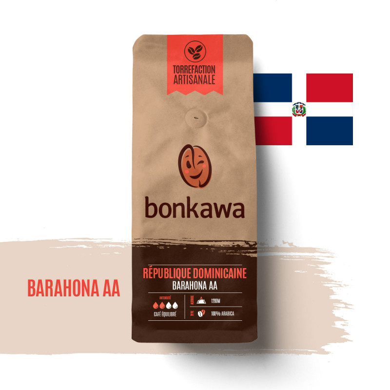 Bonkawa - République Dominicaine - Barahona AA - café en grains - 250g ou 1 Kg