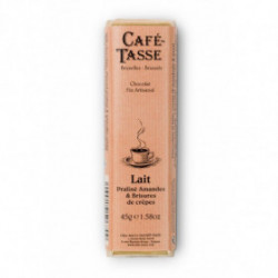 Barre de chocolat lait praliné amande Café-Tasse - 45g