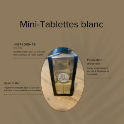 Mini-Tablettes Chocolat Blanc Léa & Alexandre - Douceur Crémeuse en Format Pratique