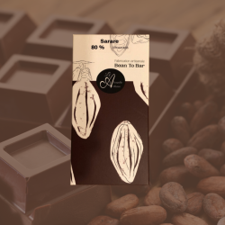 Tablette de chocolat noir Sarare 80% de Léa & Alexandre