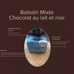 Ballotin Mixte 125 g - Chocolat artisanal noir et lait - Léa Alexandre